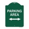 Signmission Parking Area W/ Bidirectional Arrow, Green & White Aluminum Sign, 18" x 24", GW-1824-23467 A-DES-GW-1824-23467 - alternate 1